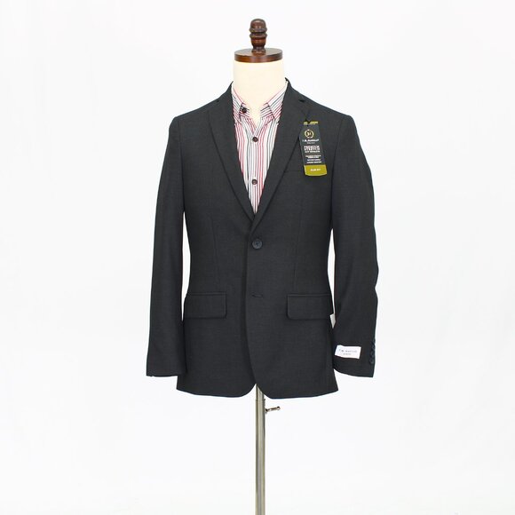 Haggar 36R Gray Solid 2-Button Sport Coat Blazer Jacket T535